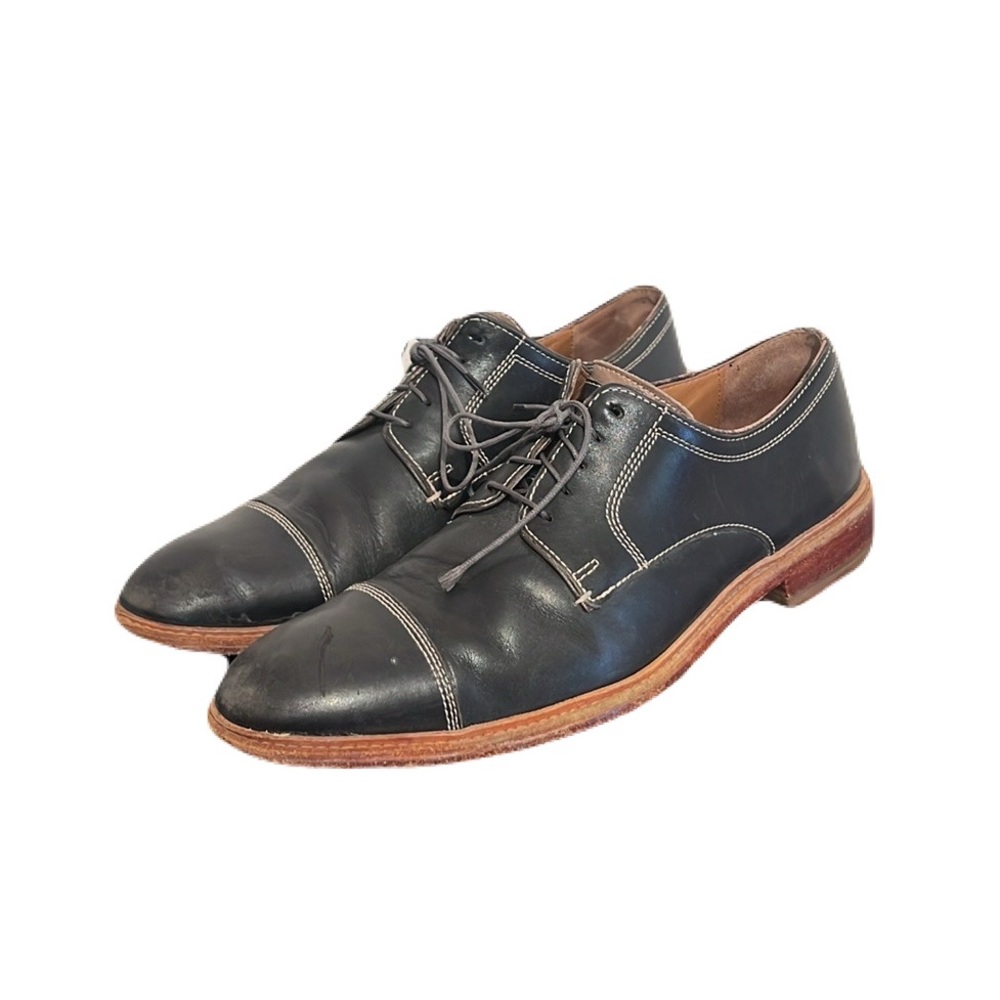 Johnston & Murphy Plain Toe Oxford Dress Shoes in Black, size 9.5